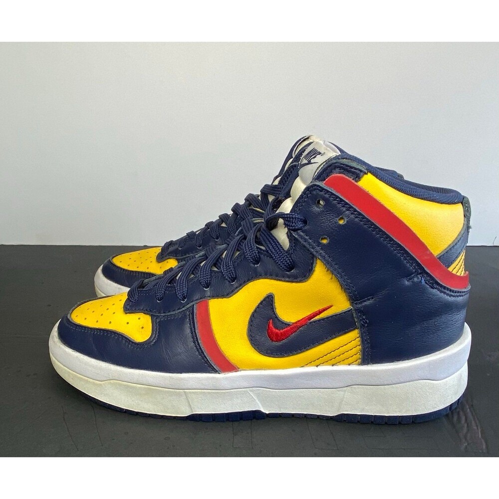 Nike Dunk High Sneakers – Women’s Size 8 (Blue/Yellow/Red)